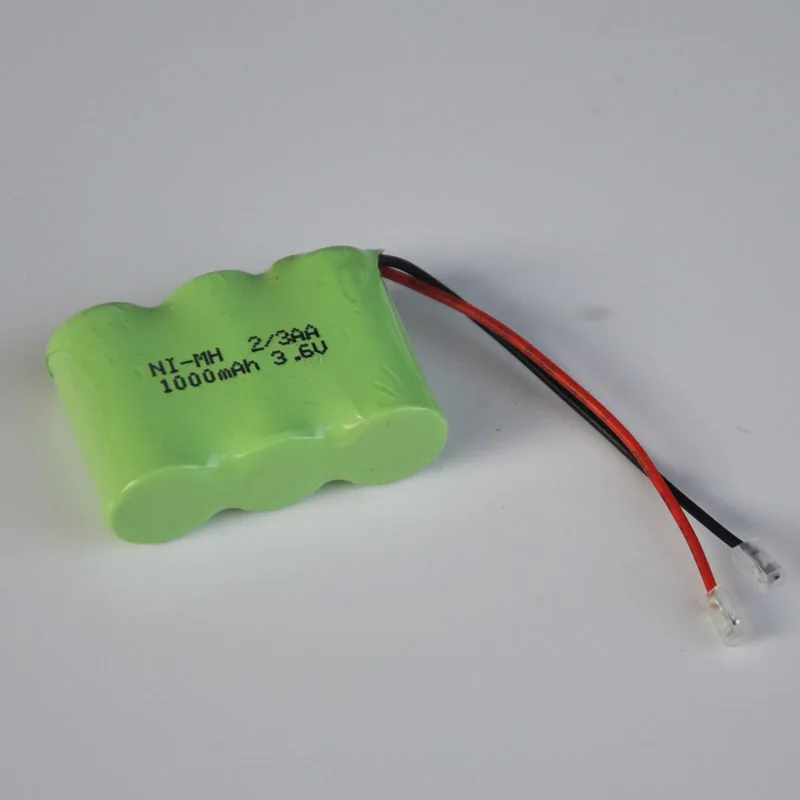 

2pcs 3.6V rechargeable 2/3AA battery pack 1000mah 2/3 AA ni-mh nimh cell for RC toys cordless phone