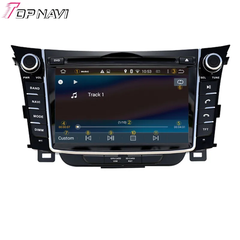 Topnavi 7 ''Восьмиядерный 4 Гб ОЗУ Android 6 0 Автомобильный видеоплеер Авто аудио DVD ПК