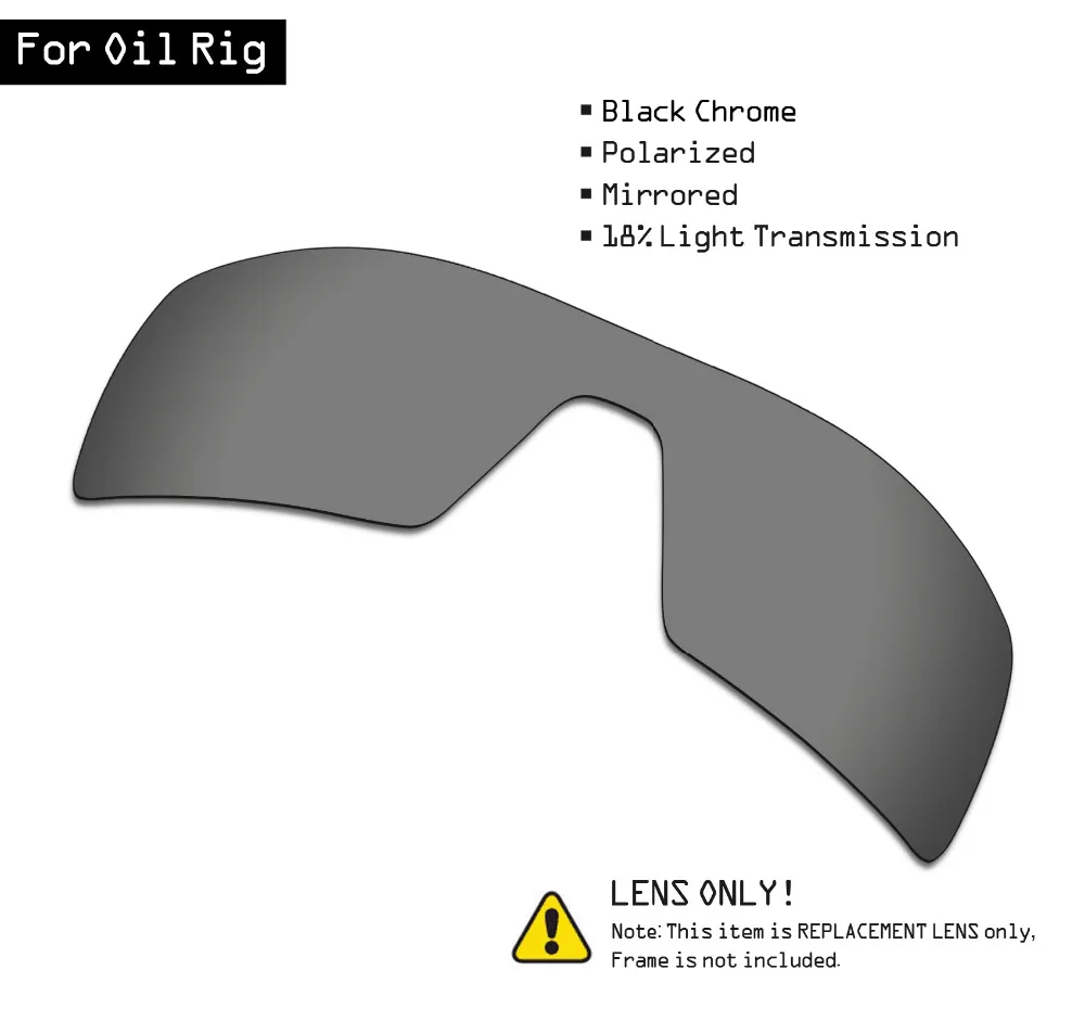 Поляризованные солнцезащитные очки SmartVLT Сменные линзы для Oakley Oil Rig-черный хром |