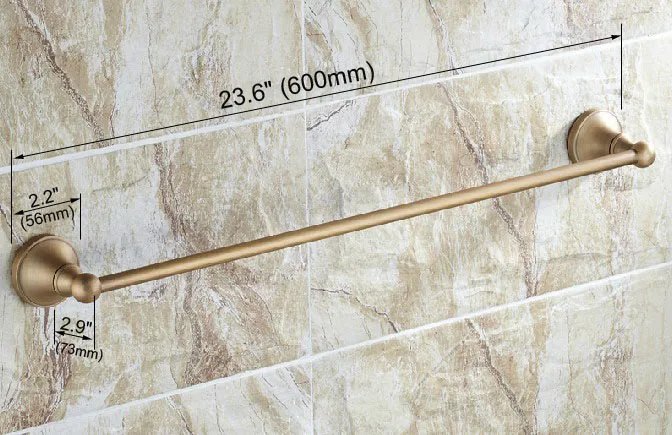 Настенный винтажный Ретро античный латунный держатель для полотенец и ванной