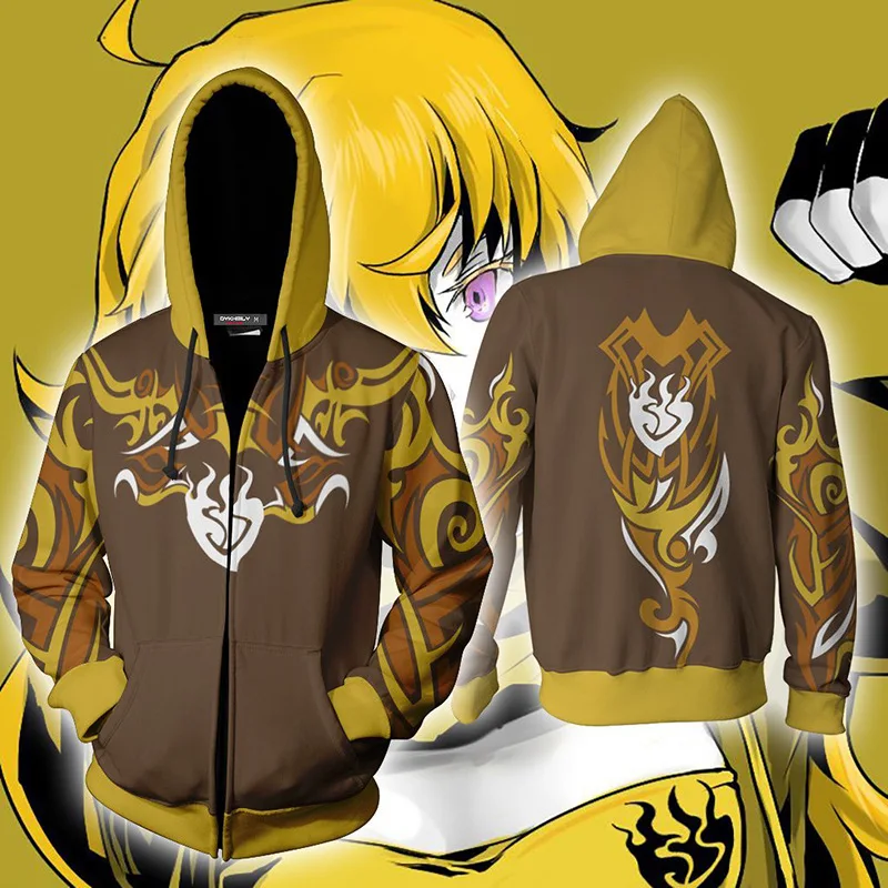 Anim RWBY Блейк Белладонна толстовки Косплей костюмы мужские и wo на молнии с