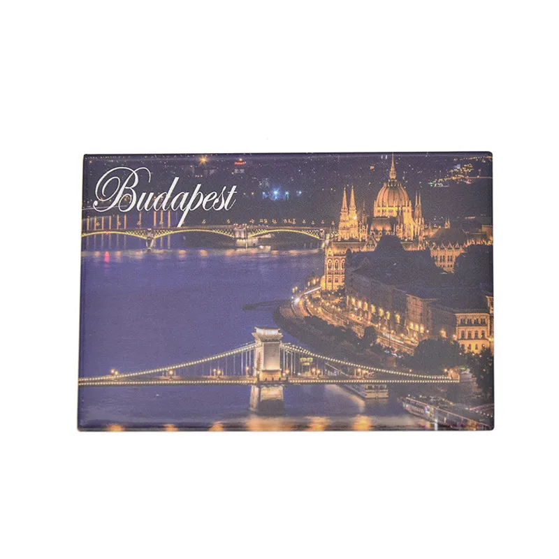 Budapest магниты на холодильник Городской Ночной живописный магнит наклейка сувенир