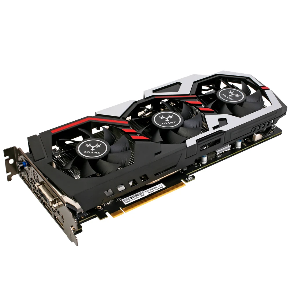 Красочная видеокарта NVIDIA GeForce GTX iGame 1070 GPU 8GB 256bit Gaming GDDR5 PCI-E X16 3,0 VR Ready с 3 вентилятором охлаждения
