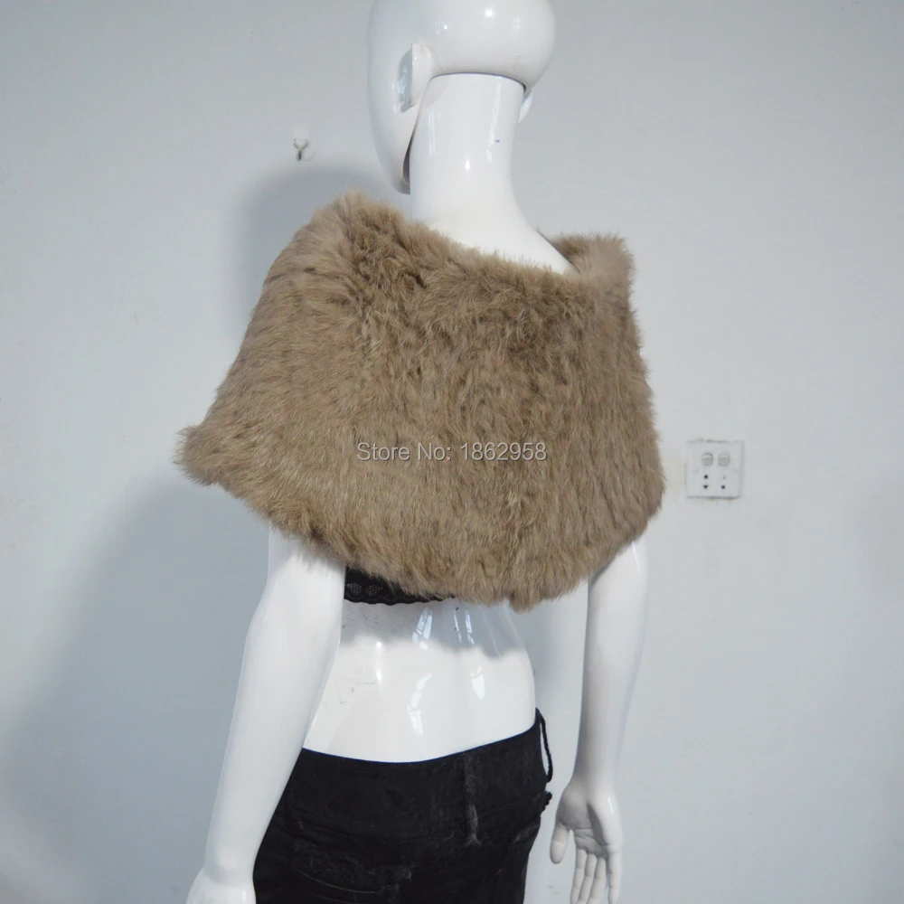 Женские пушистые накидки из натурального меха цвета хаки новинка SJ601 бесплатная