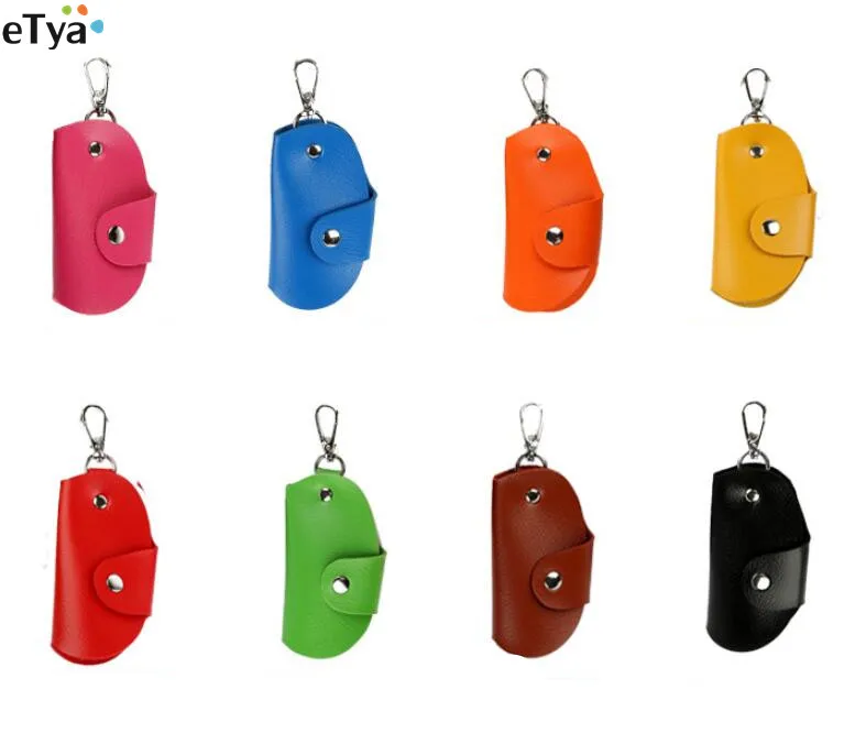 ETya, Модный женский и мужской держатель для ключей, кошелек, кожаный, унисекс, кошелек для ключей, органайзер, сумка, автомобильный кошелек для экономки, сумки