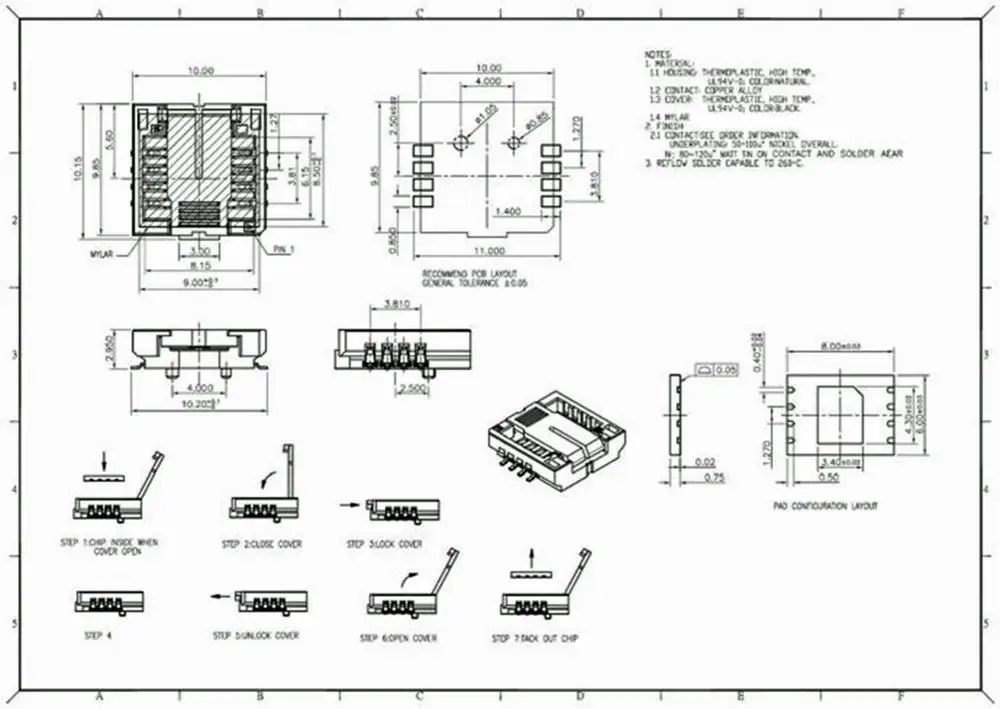 SMD SPI адаптер для ИС панели для WSON 8pin 6x8 мм чипы-вспышка 25x 24x DFN WSON8