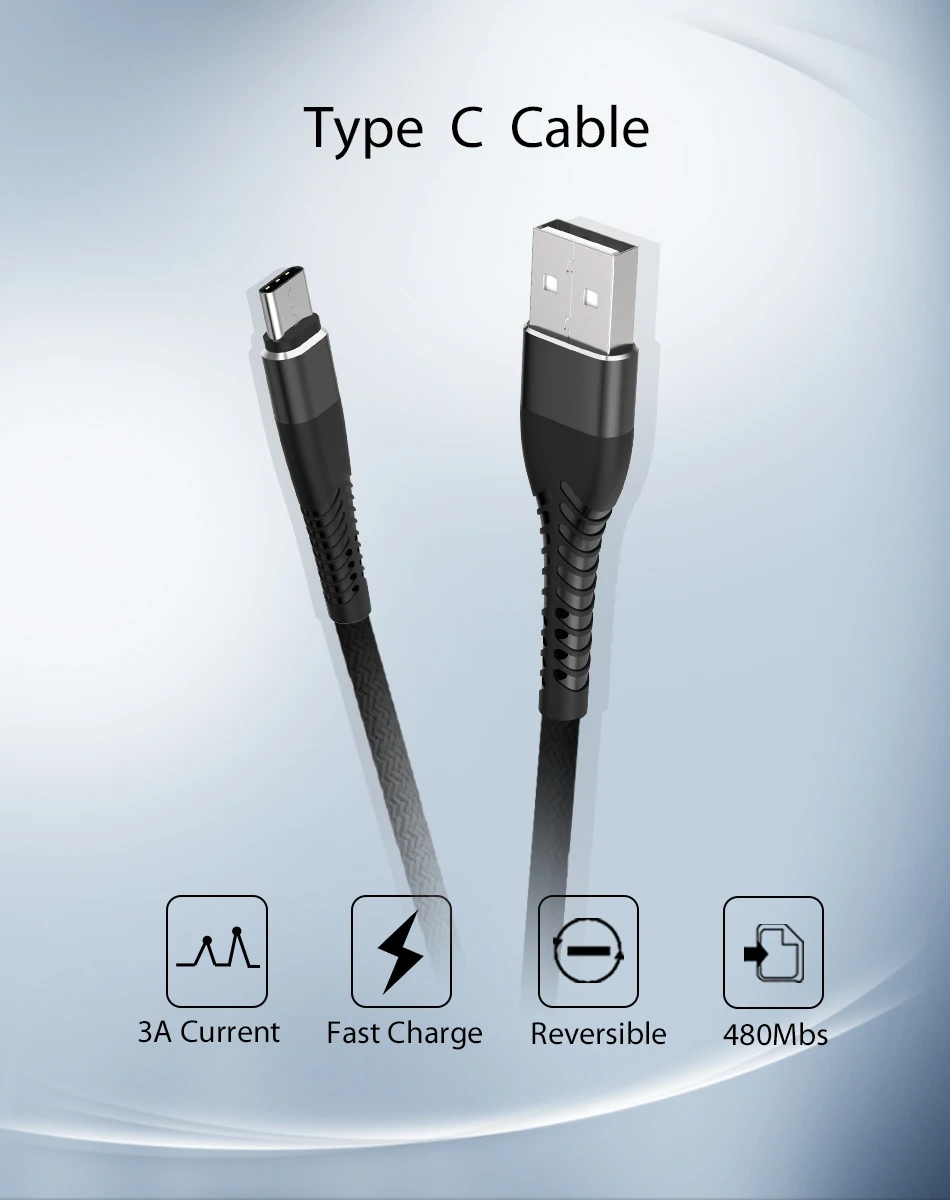 CHOETECH usb type C Micro USB кабель 3A для samsung Xiaomi huawei Быстрый зарядки передачи данных