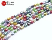 qingmos 6 7mm multicolor baroque natural freshwater pearl loose beads for jewelry making necklace bracelet diy los781 free ship