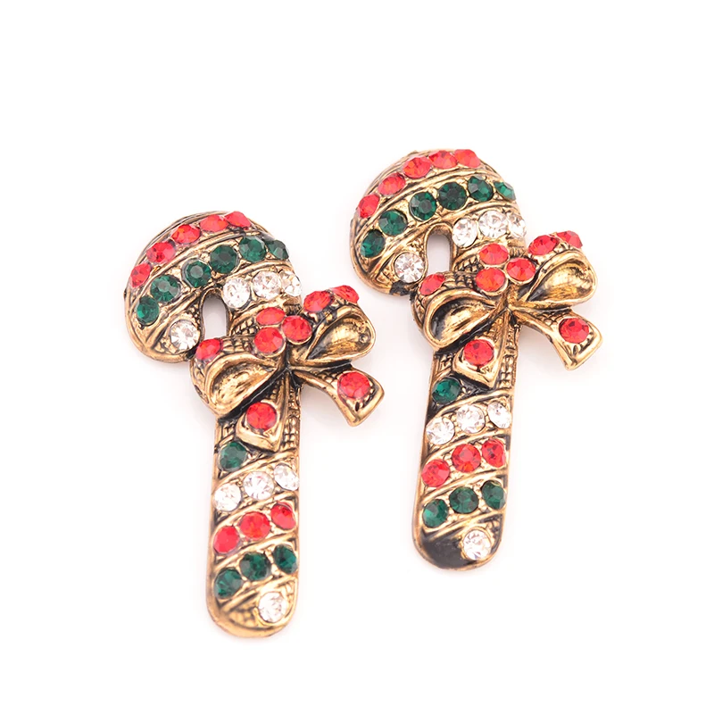 Пуговица со стразами Рождественское украшение красочная костышка Санта Клауса 5