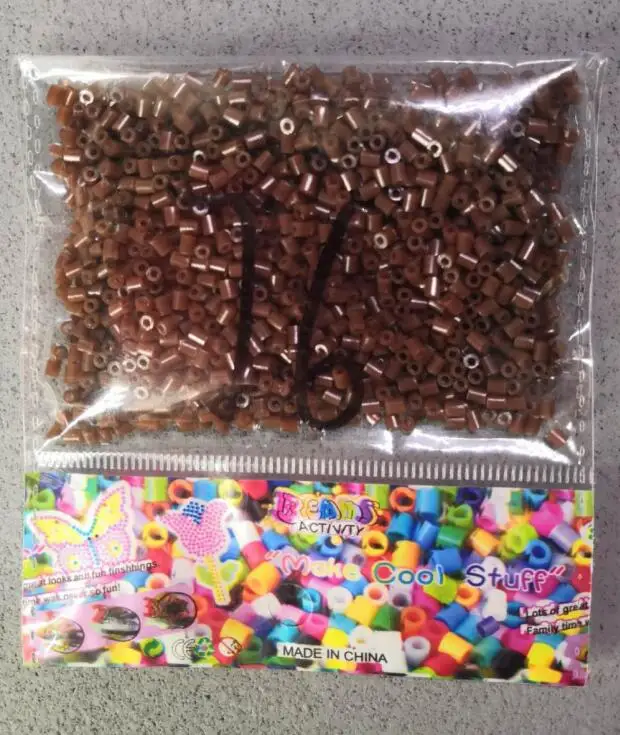 1000 шт Бусины 2,6 мм бусины Perler 2,6 мм DIY игрушки для рукоделия белые черные бусины ручной работы 3D Пазлы пополняемая посылка - Цвет: J6 coffee