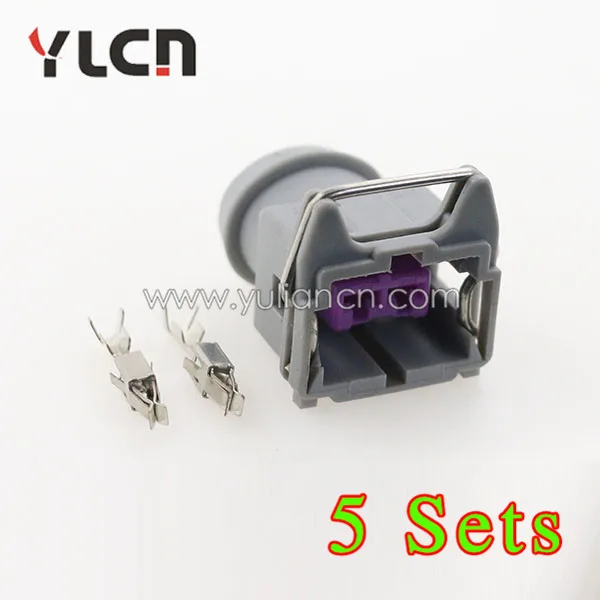 Бесплатная доставка 5 комплектов 2 Pin серый женский сенсор разъем герметичный для