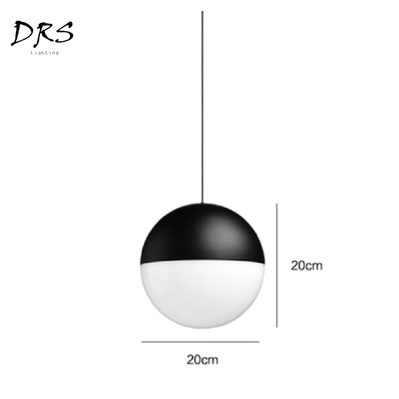 Подвесные лампы в скандинавском стиле черный цвет искусственная кожа