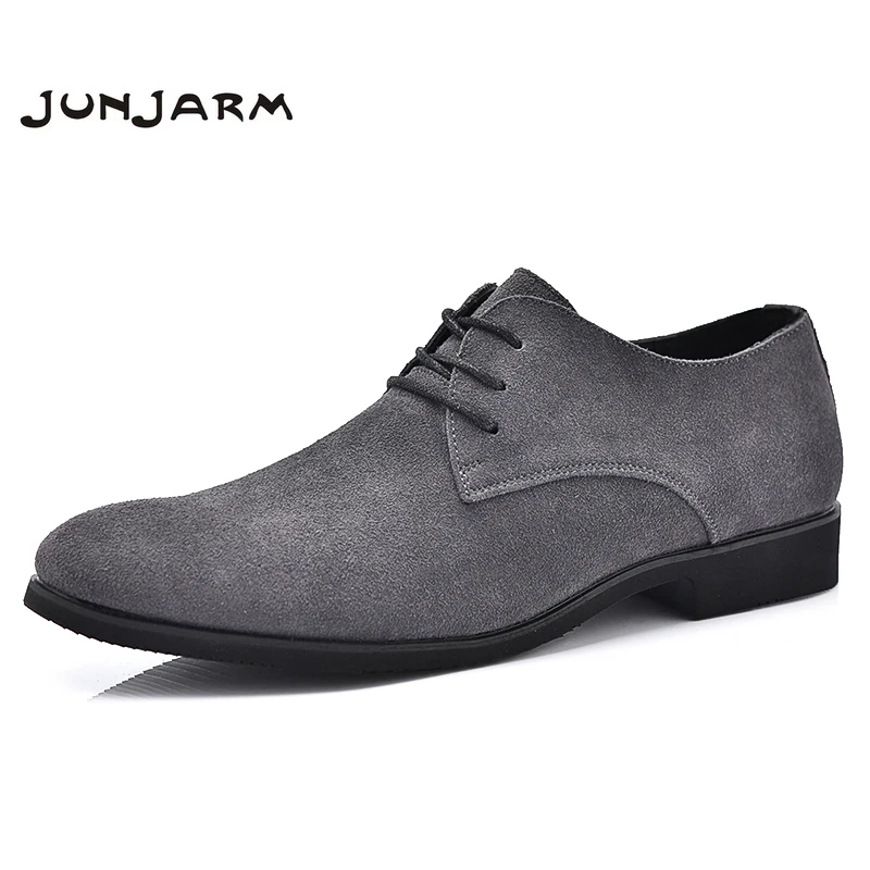 JUNJARM/2019 г. Мужская официальная обувь в британском стиле мягкие Мужские модельные