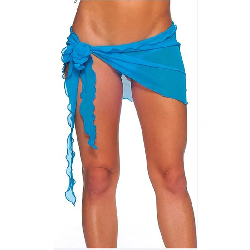 Летняя накидка Пляжная Женская юбка женские юбки бикини парео с оборками