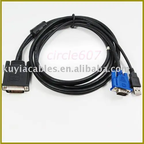 Бесплатная доставка + высокое качество 30 5 Pin DVI до 15 VGA M/M USB кабель для CRT LCD PC |