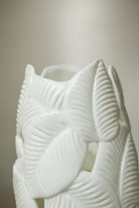 Креативная фарфоровая Выгравированная Цветочная ваза с полыми листьями