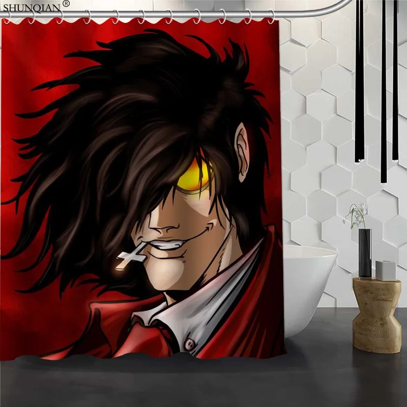 Новый Hellsing на заказ занавеска для душа водонепроницаемая ткань ванной 180X200cm165X180cm