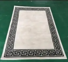 2x3m Black Beige Индивидуальный акриловый ковер ручной работы для гостиной, спальни, модный креативный журнальный столик, диван tapete, MD-ACR05, фирменный логотип на заказ - Цвет: 2x3m Black Beige