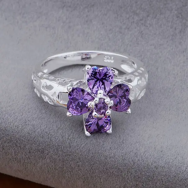 AR546 модные ювелирные изделия серебряный цвет подарки популярные кольца для