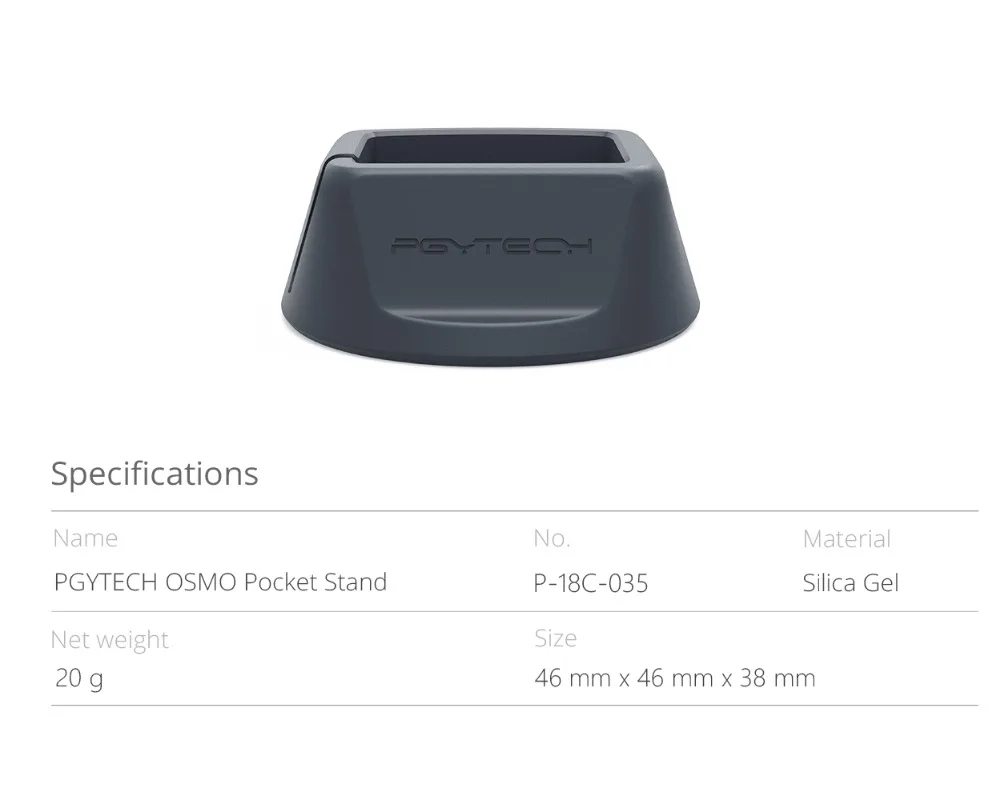 PGYTECH OSMO карманная подставка Настольный держатель фиксированное Крепление опорная база стабилизатор для DJI OSMO Карманный ручной карданный стабилизатор