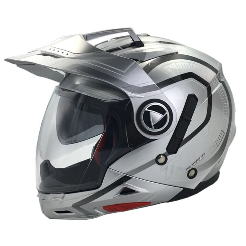 Многофункциональный мотоциклетный шлем THH TS45 с двойными линзами для KTM оранжевый