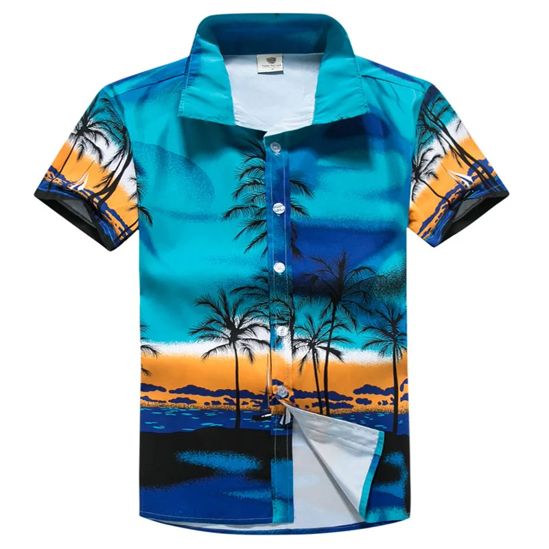 Кокосовое дерево мужская футболка поло шорты набор Гавайский ахола|Мужские