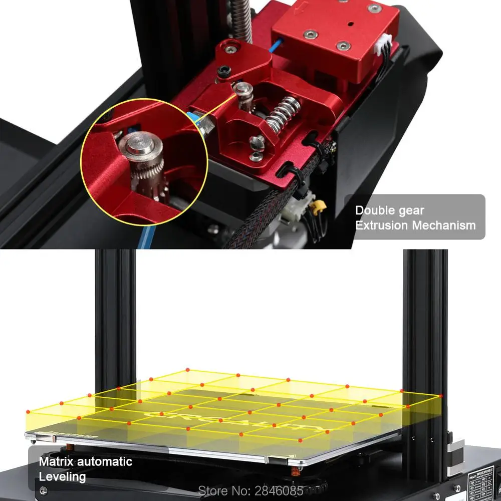 CREALITY 3D Автоматическое выравнивание CR-10S профессиональный принтер сенсорный ЖК-дисплей двойной экструзии печать