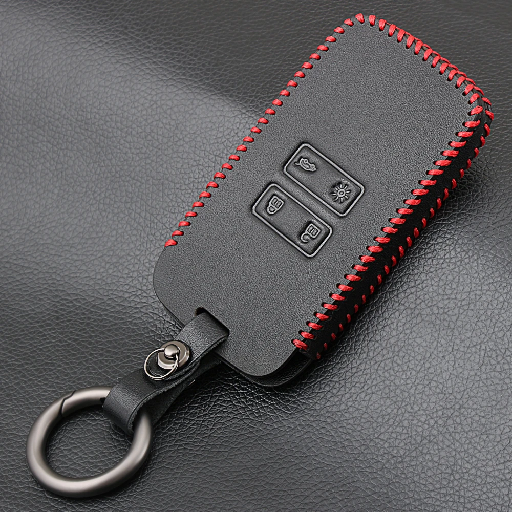 Модный комплект из 4 пуговиц натуральной кожи для автомобильного ключа Renault Koleos