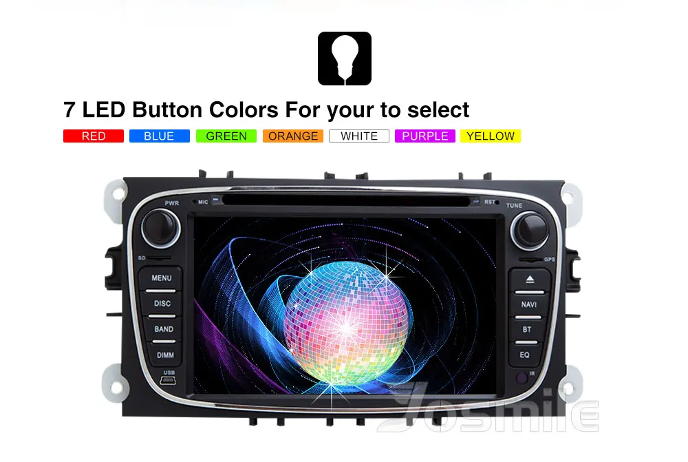 2 din автомобильный DVD для Ford Focus 2 Mondeo 4 C-Max S-Max Galaxy Kuga транзит подключение Мультимедиа Радио gps Навигация Аудио головное устройство