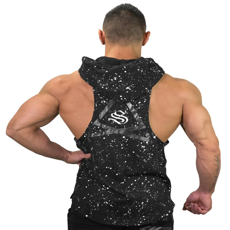 White Shirt Gyms Bodybuilding Tank Top Men Hoodies Sleeveless Mens Fitness Sportswear Cotton Jogging Workout Male Undershirt | Мужская