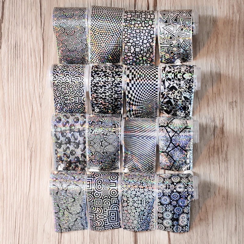 16 штук пакет Фольга для ногтей яркие цвета переводная наклейка дизайна 6 4*5 3 см