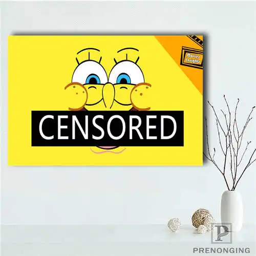 Пользовательские губка Боб (1) @ печатные плакаты ткань настенные художественные