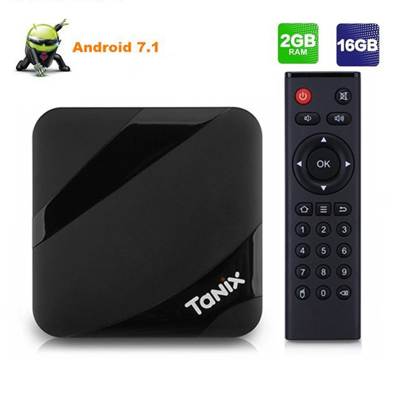 Android 7 1 Мини ТВ бокс Bluetooth WiFi S905W четырехъядерный смарт 2 Гб ram 16 rom TF телеприставка 4K