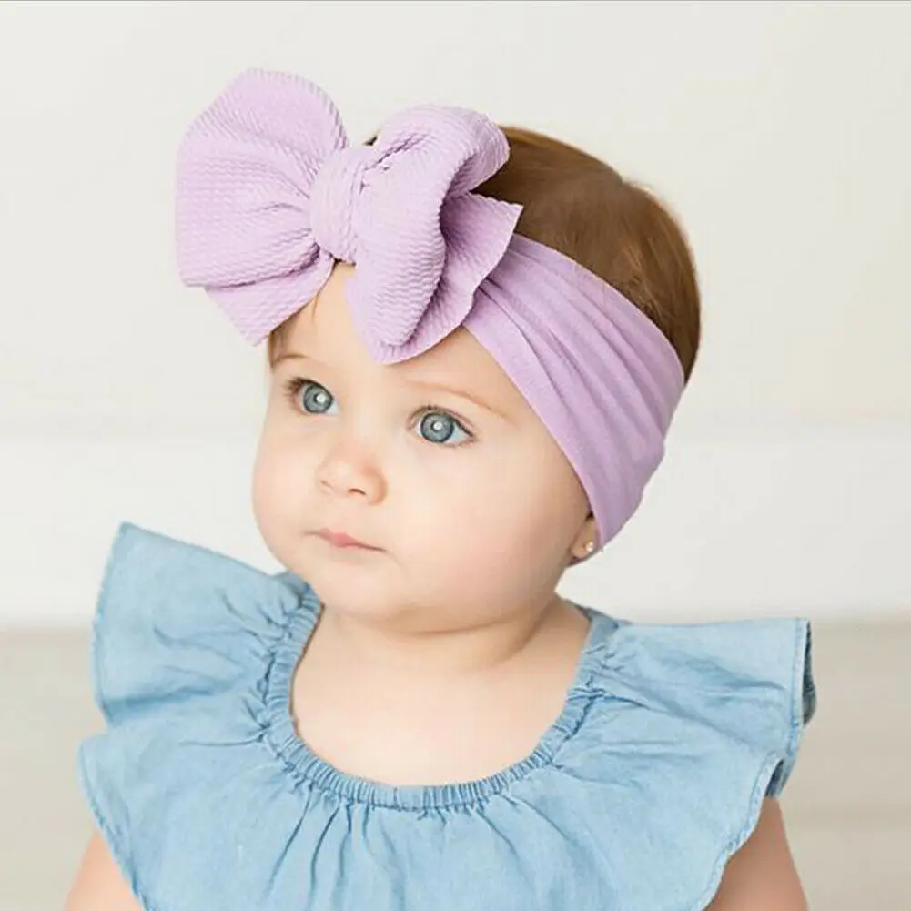 2019 Brand New Soft Baby Girls Kids Toddler Bow Hairband Headband Turban Head-Wrap Hot Accessories Headwear 9 Color | Детская одежда и