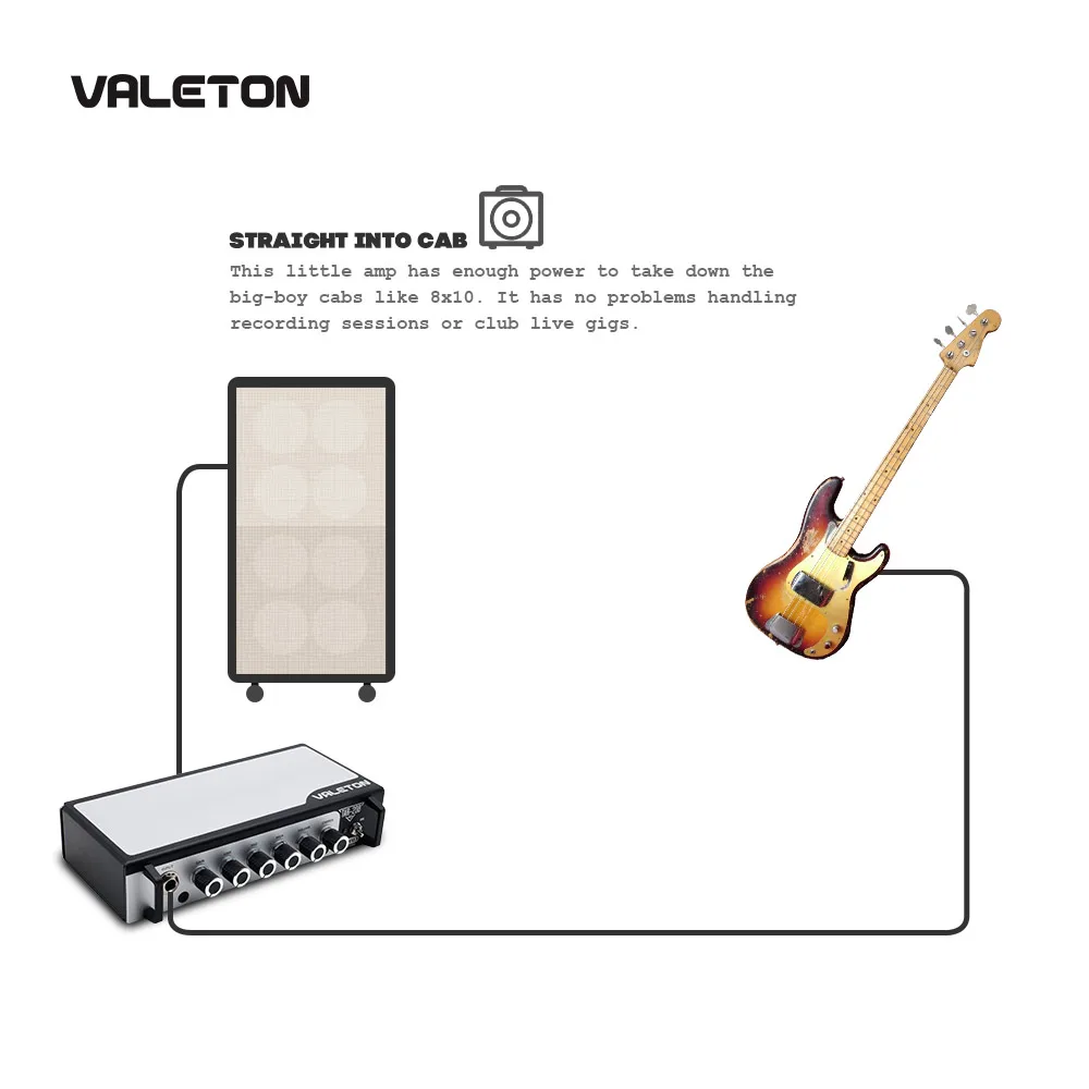 Valeton бас гитара усилитель с хорового пения или искажения Overdrive асфальта для езды