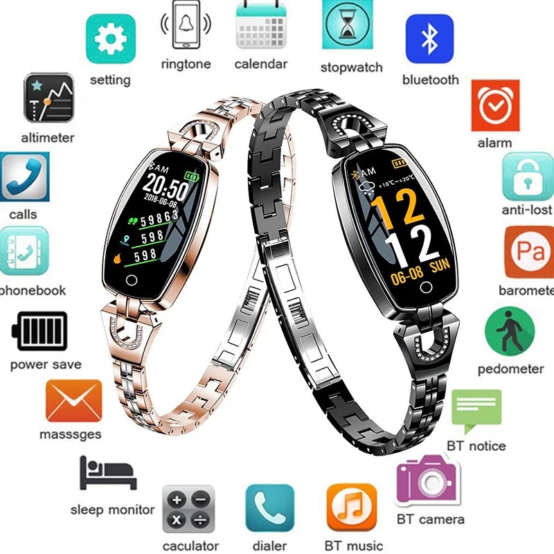 H8 Smart Watch Women 2018 Waterproof Heart Rate Monitoring Bluetooth For Android IOS Fitness Bracelet Smartwatch | Наручные часы