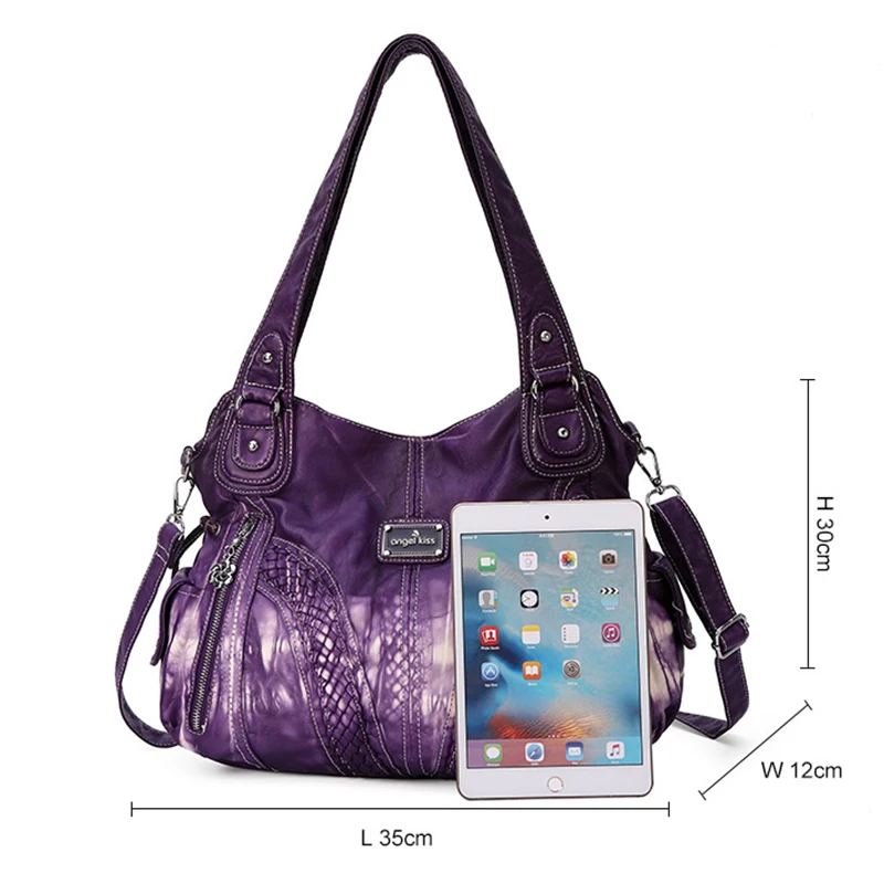 2019 Luxury Women Famous AngelKiss PU Leather Hobo Satchel Design Female Large Shoulder Bag Lady Shopping Handbag Messenger Bags | Багаж и