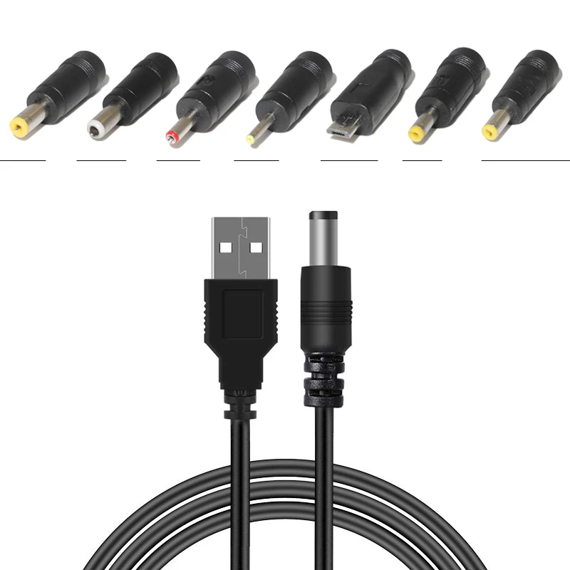 

USB to DC Power Cable Universal USB to DC Jack Charging Cable Power Cord Plug Connector Adapter for Router Mini Fan Speaker