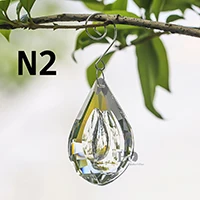 N2 63 мм прозрачное стекло люстра с ХРУСТАЛЬНЫМИ ЭЛЕМЕНТАМИ с крюком подвесной светильник Sun catcher Rainbow Maker призмы украшения окна - Цвет: N2