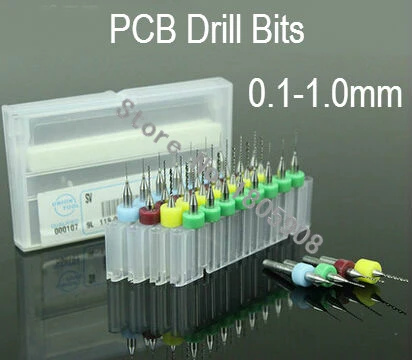 

Free Shipping 10PCS 0.1mm to 1.0mm PCB Print Circuit Board Drill Bits,PCB CNC drill Bits Milling Machine,mini drill bits