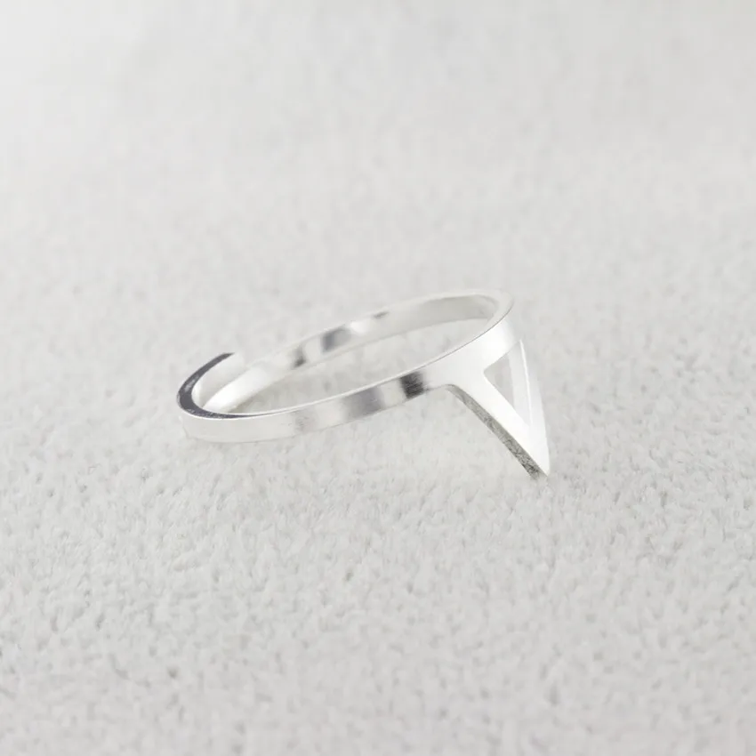 Минималистичные треугольные кольца для женщин регулируемое кольцо из