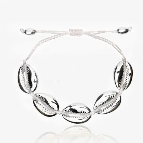 1 шт. каури женский браслет регулируемый бохо макраме дружба настоящая Морская