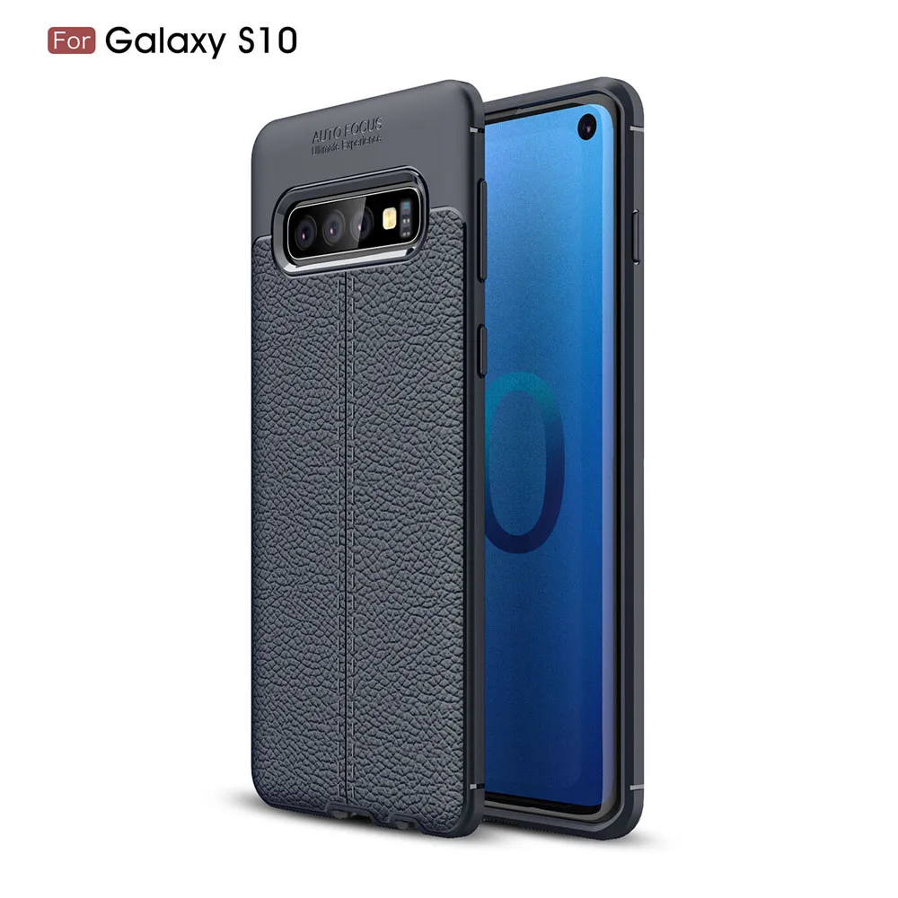 Чехол для samsung Galaxy S10 чехол для samsung Galaxy S10 S10e S 10 Plus 5G Lite E S10plus Sm G973 чехол-лента на заднюю панель - Цвет: Navy