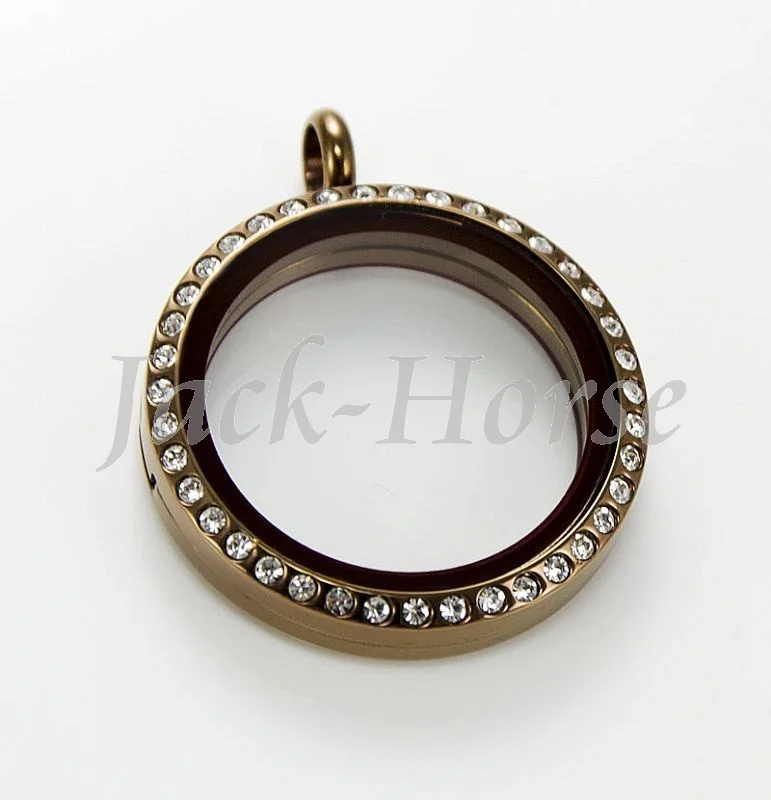 Top quality 30mm crystals chocolate floating locket stainless steel living memory | Украшения и аксессуары