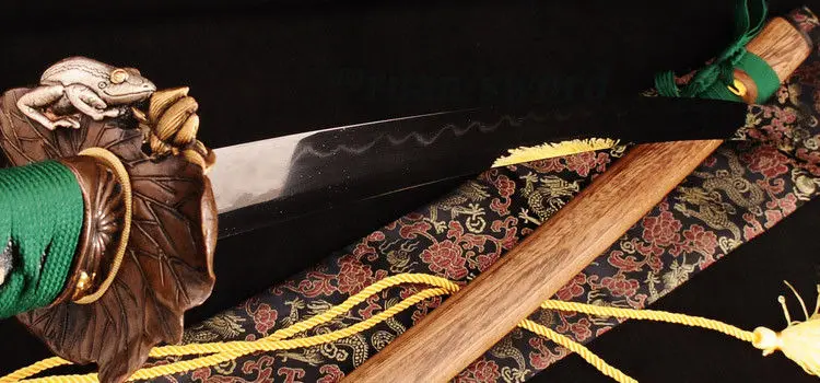 Глина закаленное складное стальное лезвие лягушка искусственный самурайский