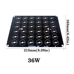 1 шт. светодиодная алюминиевая Подложка для 12 Вт 18 Вт 20 Вт 24 Вт 30 Вт 36 Вт 50 Вт алюминиевая светодиодный на светодиодная печатная плата подложка прямоугольный радиатор