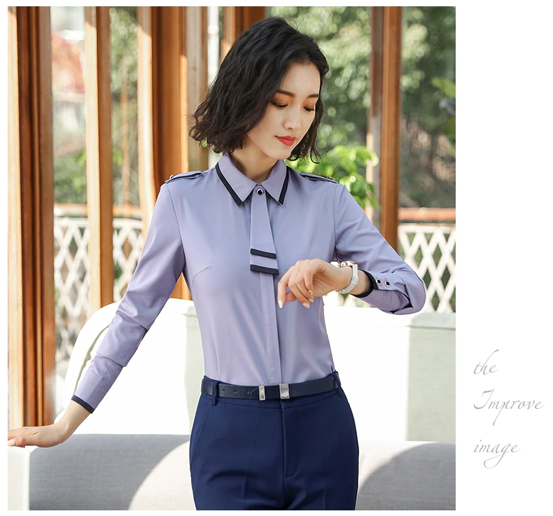 Naviu fashin blusas mujer de moda Блуза женская шифоновая блузка с длинным рукавом для офиса женские топы