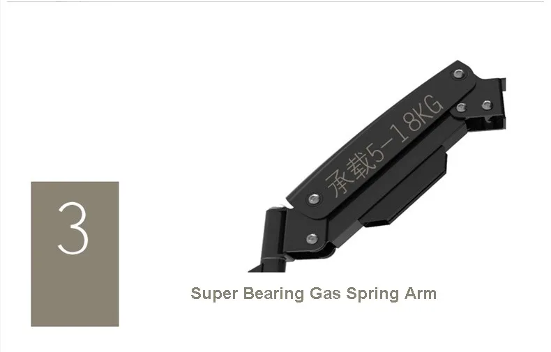 Сверхмощный газовый пружинный кронштейн L153 для настольного монитора с полным