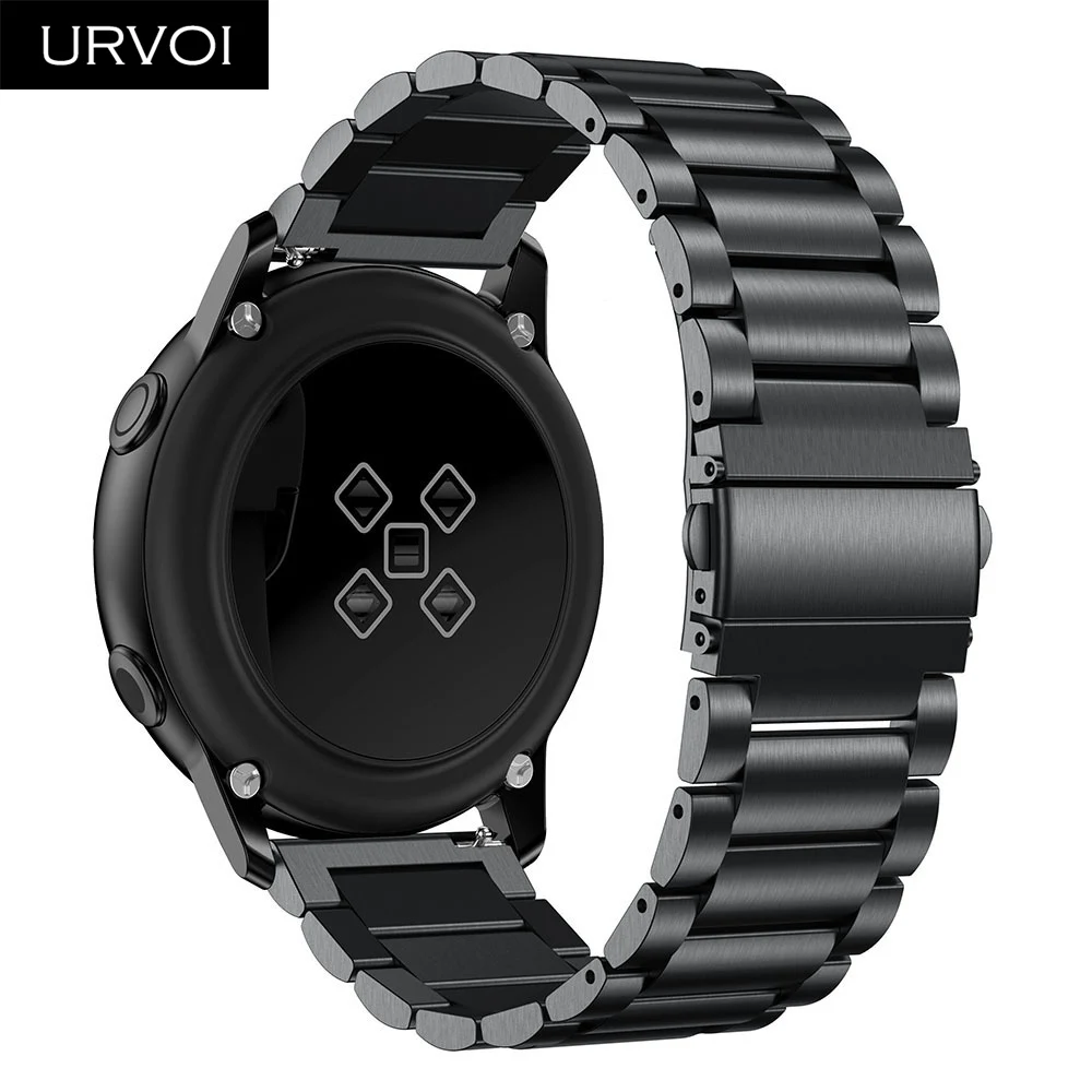 URVOI 3 ряда ремешок для Galaxy Watch активный из нержавеющей стали складная застежка