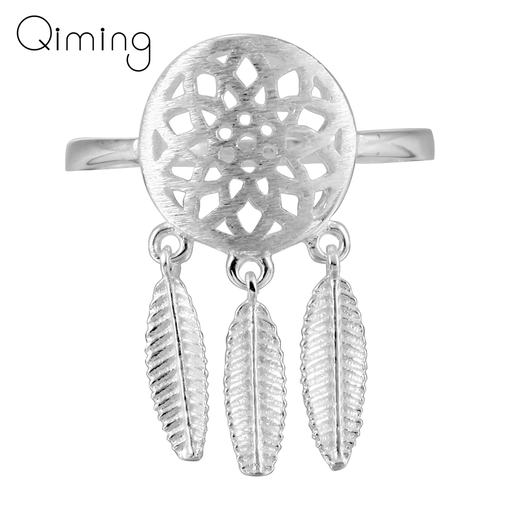 Кольцо Ловец снов для женщин и девушек свадебное богемное ювелирное изделие с